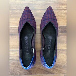 Rothys OG Points in Cranberry Plaid